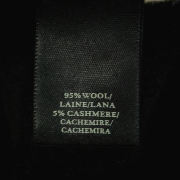 Ann Taylor Size Medium M Black Open Front Wool Cashmere Knit Cardigan Sweater - Picture 5 of 7